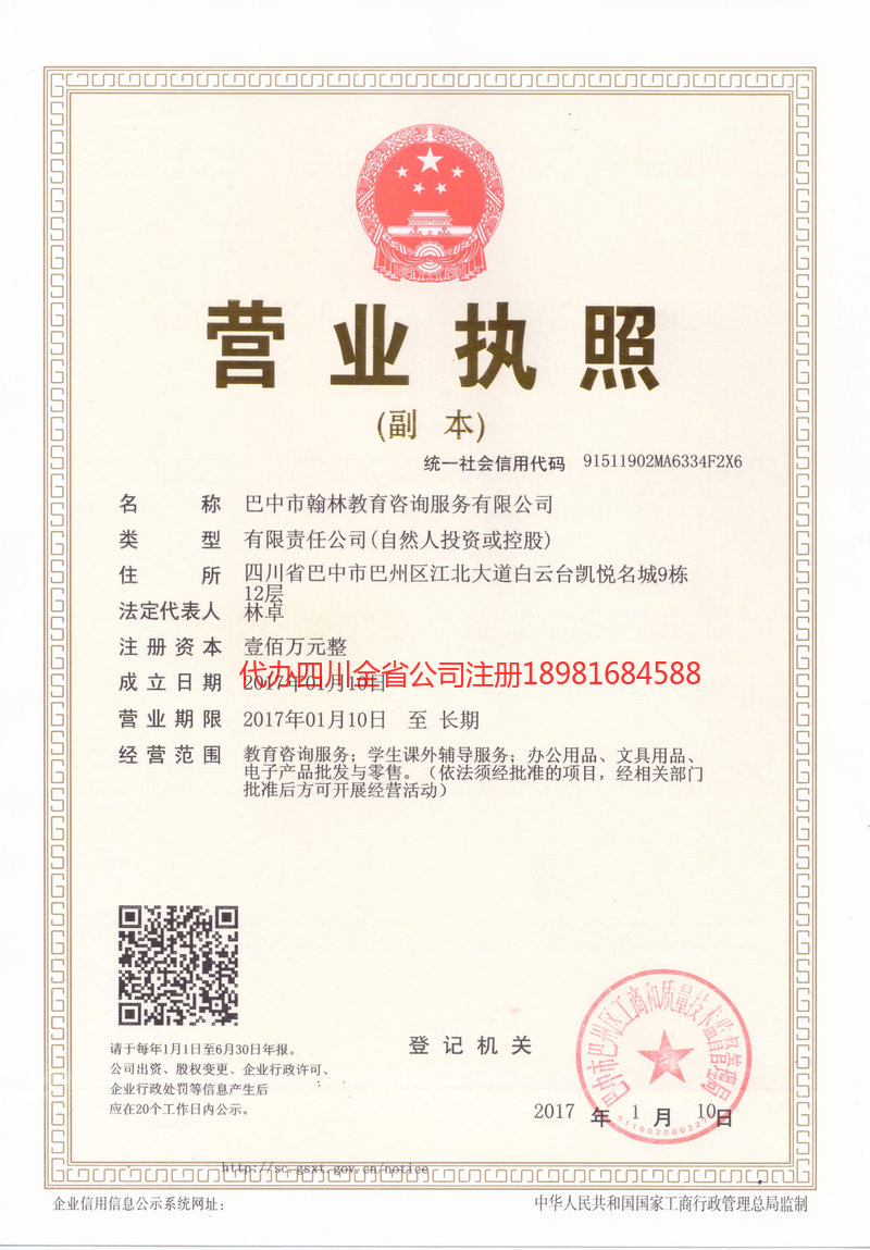 仪征仪征翰林教育咨询服务有限公司